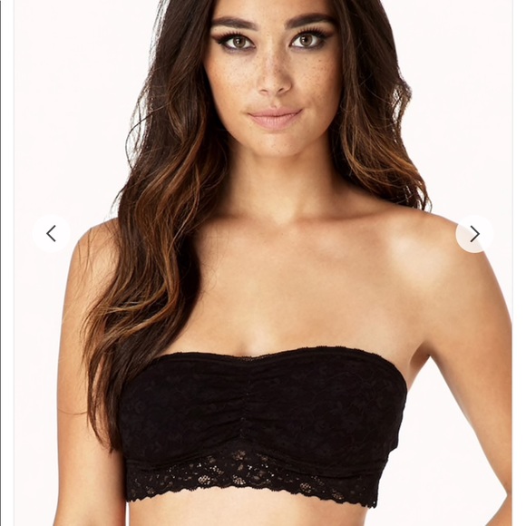 F21 Black Lace Bandeau Top - Picture 5 of 5